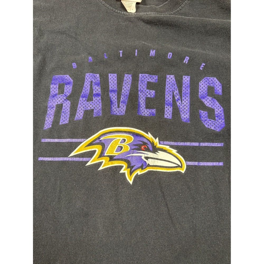 Baltimore Ravens NFL Y2K Football T Shirt Black Short Sleeve Men's Size L - Picture 7 of 10